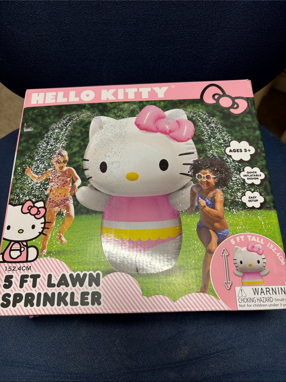 Hello Kitty Pink & White Inflatable Lawn Sprinkler*